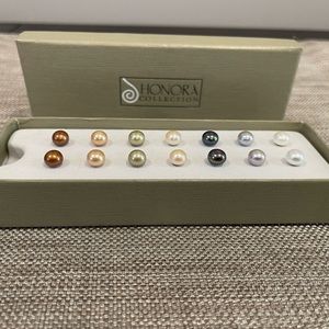 Honora Collection Pack of Pearl Stud Earrings